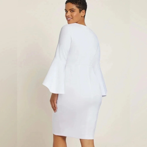 NWT Eloquii Flare Sleeve Scuba Plus Size Dress - Picture 3 of 7